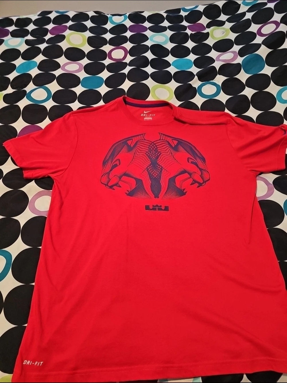 Nike Dri-FIT King JAMES Red Graphic Basketball T-Shirt